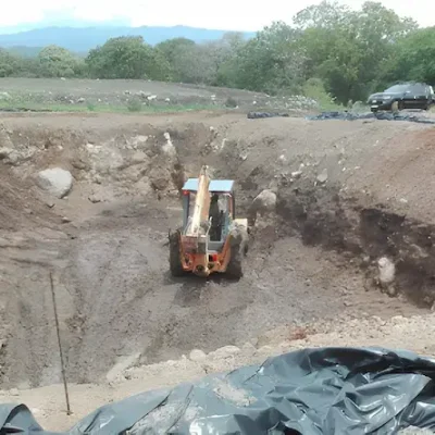 Land preparation for treatment plant construction in La Garita, Alajuela, Costa Rica
